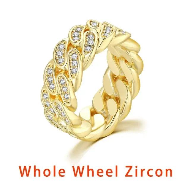 Dazzling Link Chain Ring