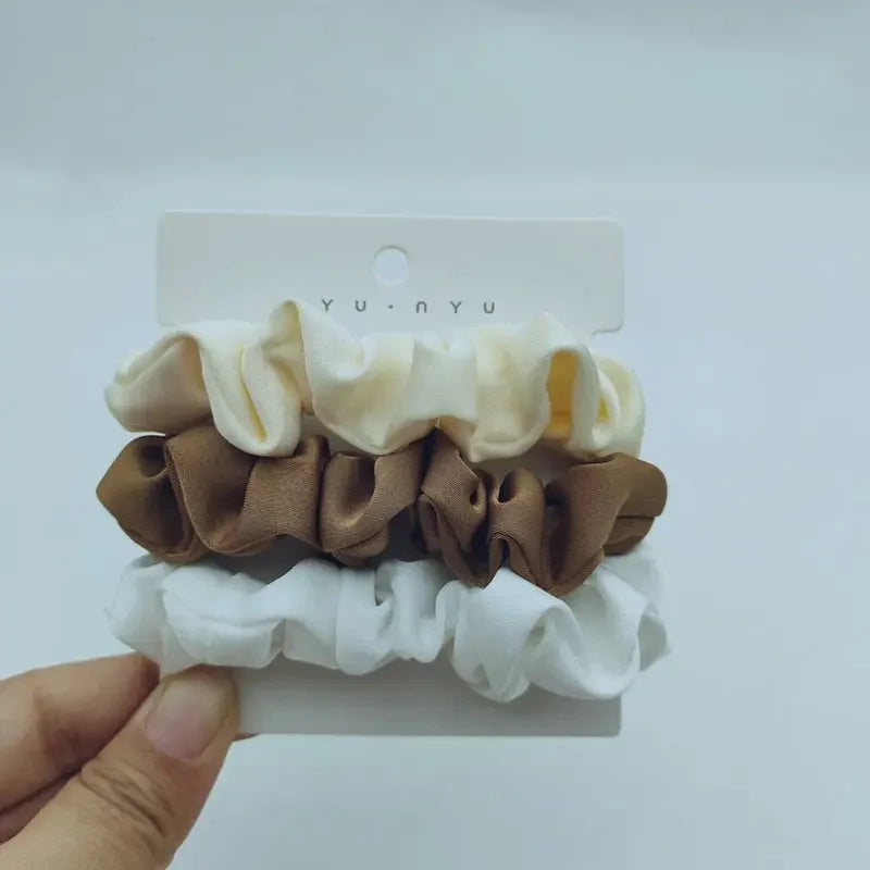 Satin Hair Scrunchies 3Pcs/Set