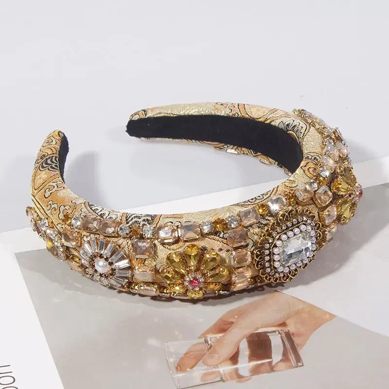 LUX Designer Rhinestone Baroque Headbands