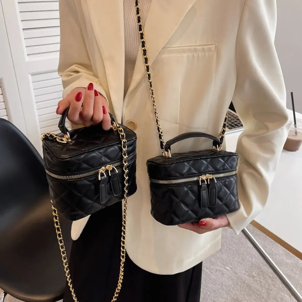 Luxury Mini Box Crossbody Bags for Women Sling Bag Brands Small Chains Shoulder Bag 2022 Square Purses and Handbags Tote Clutch