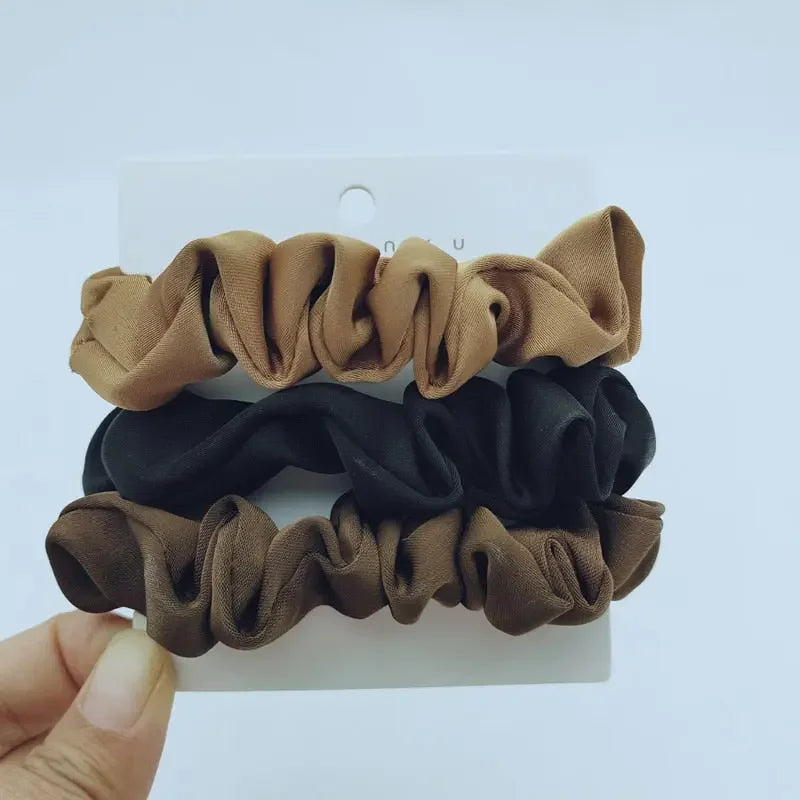 Satin Hair Scrunchies 3Pcs/Set