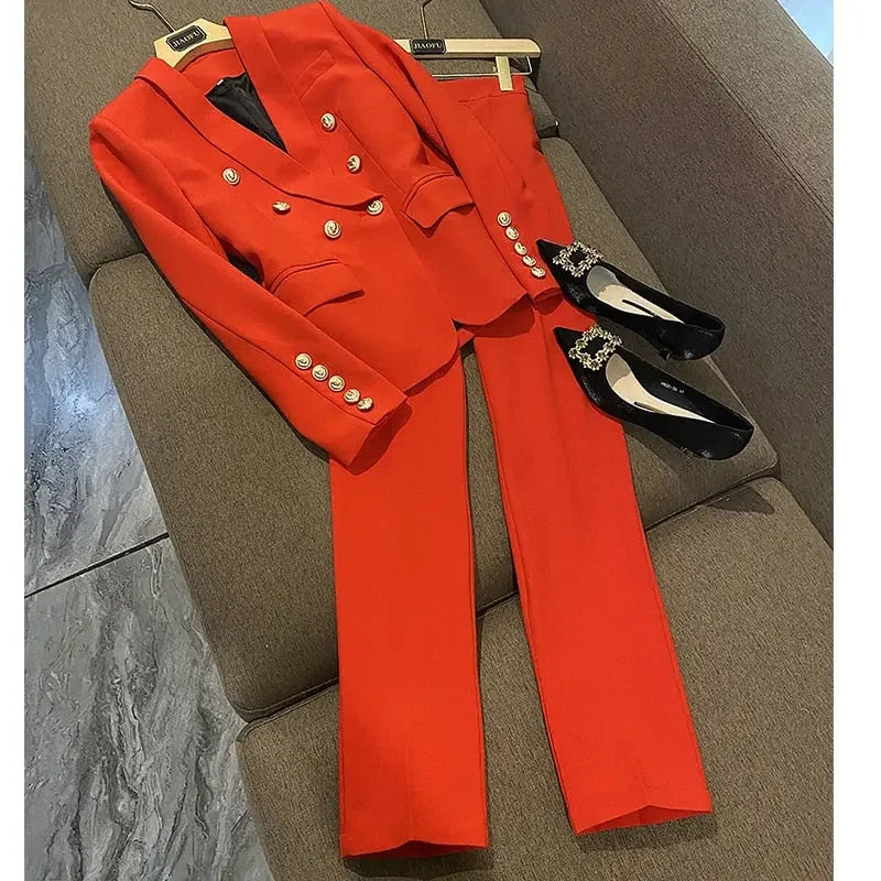 Monaco Blazer & Pantsuit Career Set - LUXLIFE BRANDS