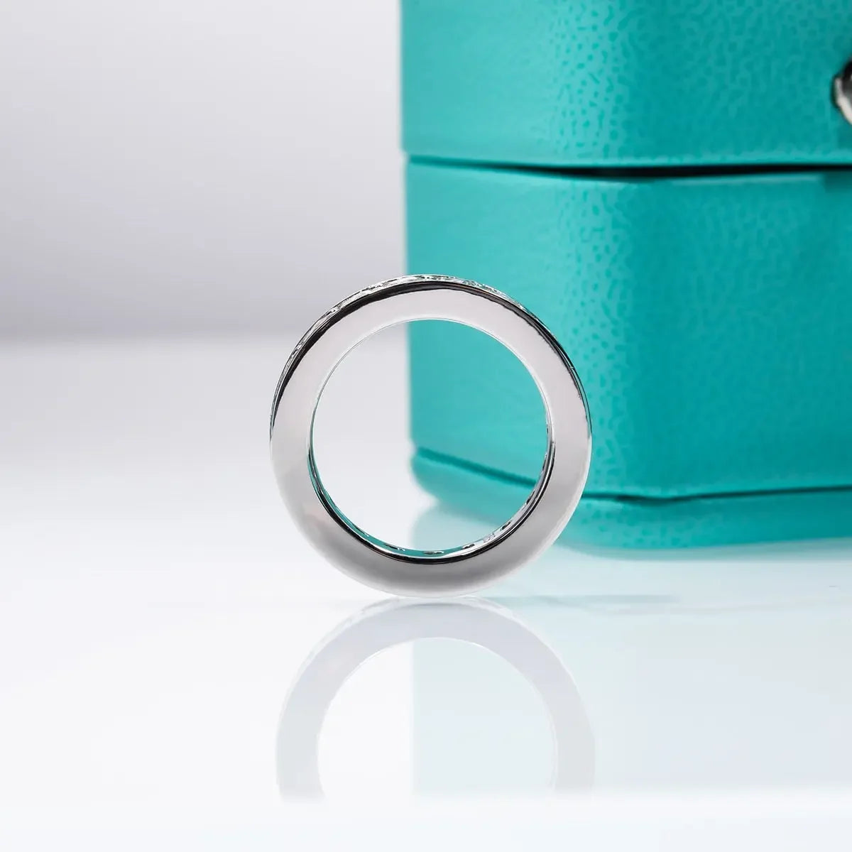 Girlfriend 3.5mm D Color 925 Silver Eternity Ring