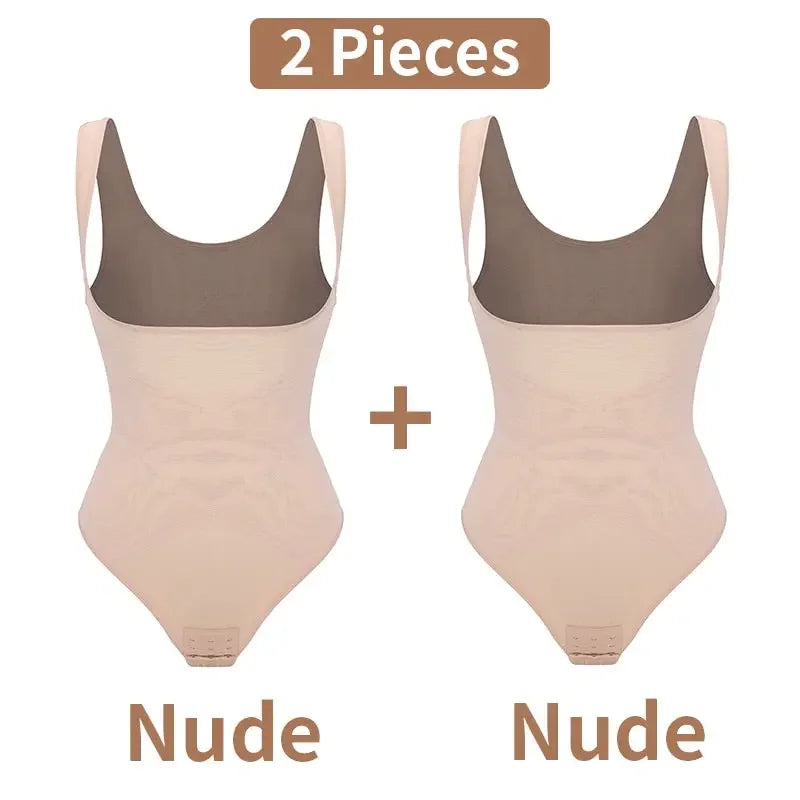 Mesh Thongs Bodysuit Shapewear Women Seamless Full Body Shaper Waist Slim Tummy Control Underwear Flat Belly Underbust Corset