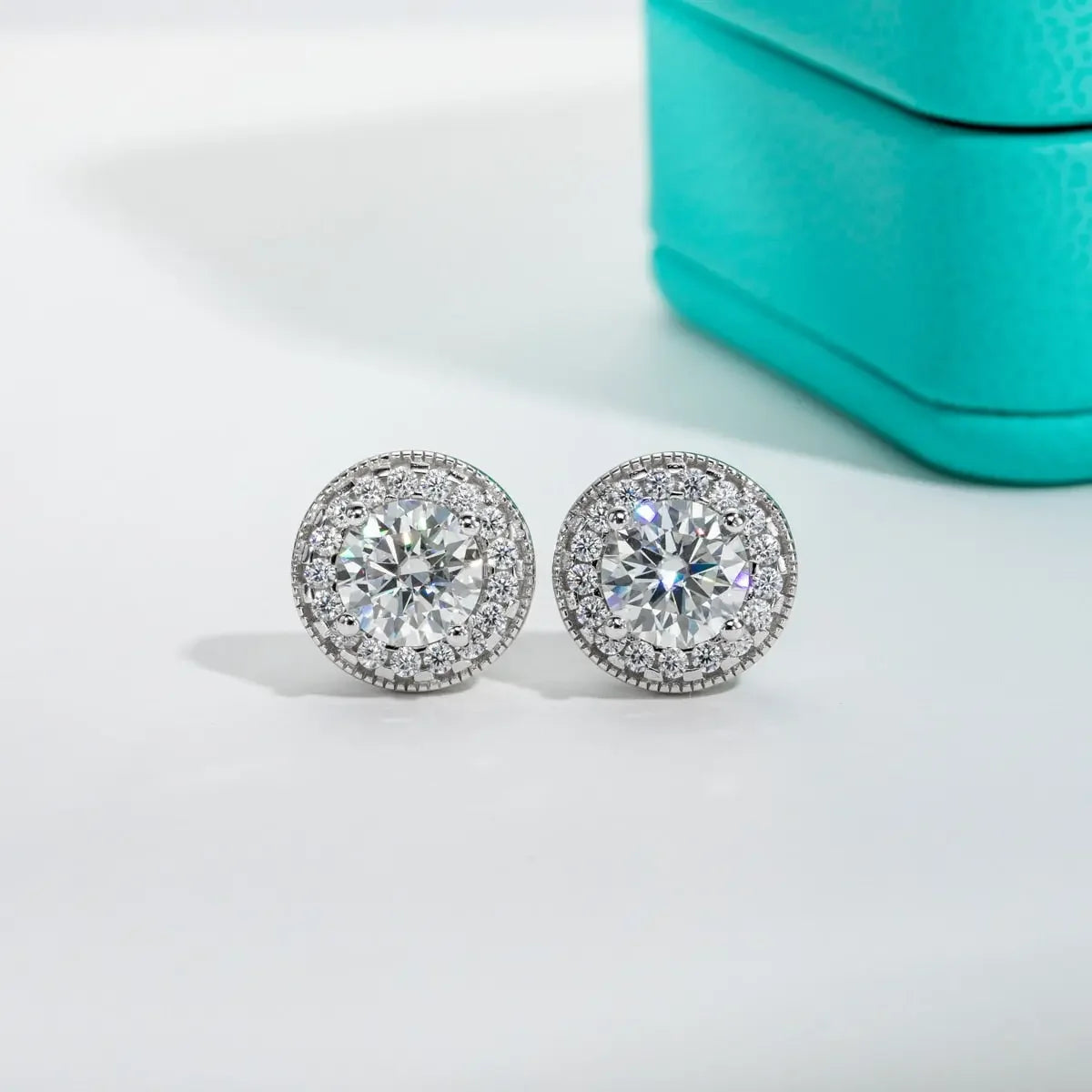 Brilliant 2.4ctw D Color Moissanite Diamond 18K Gold Plated 925 Sterling Silver Earrings