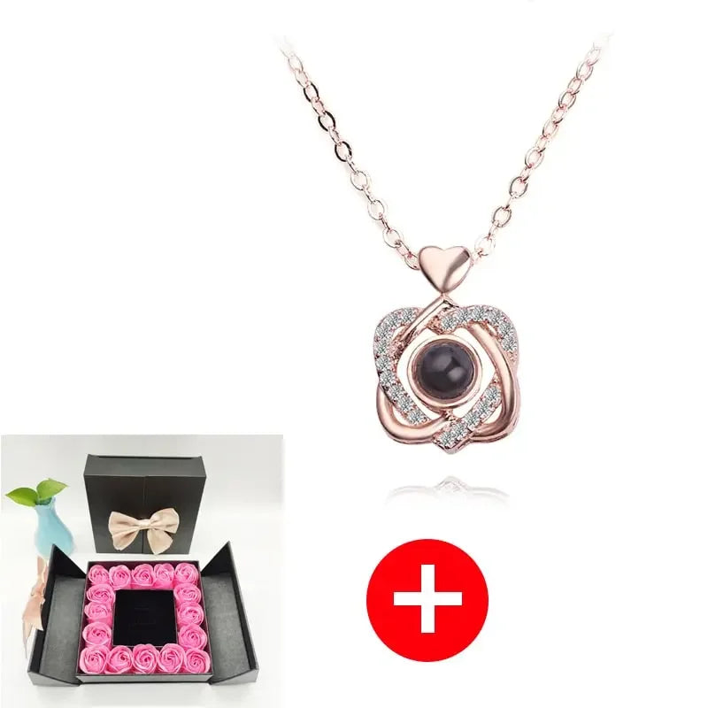 Valentines Artificial Rose & Jewelry Gift Box