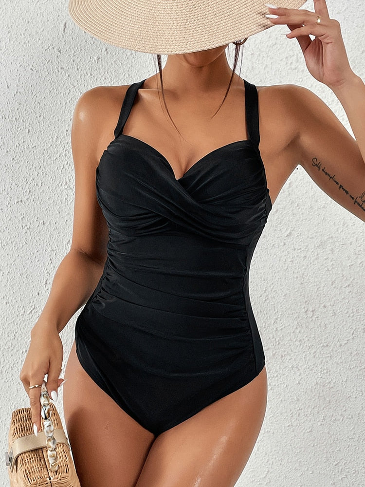 Riseado Tummy Control One Piece Swimsuits Woman 2023 Push Up Swimwear Swimming Suit for Women Bathing Suit Beach Wear Bath Suit
