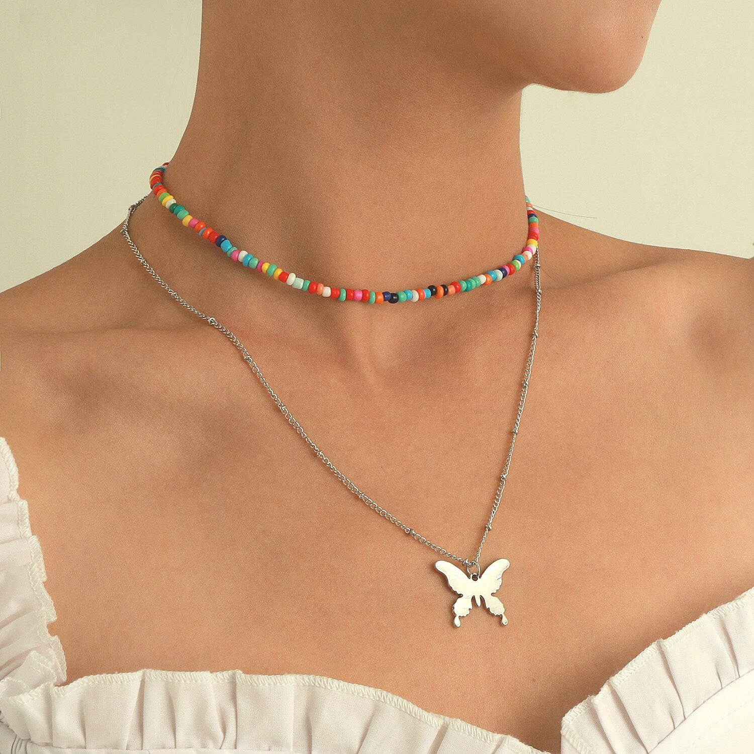 Boho Butterfly Choker Necklace
