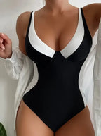 Martha High Waist Color Block Monokini