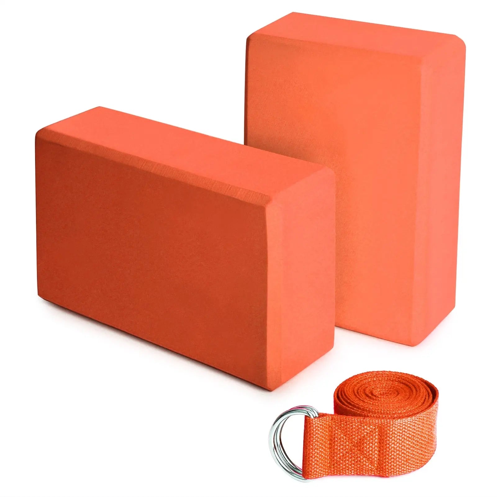 Yoga Block 2 Pack with Yoga Strap