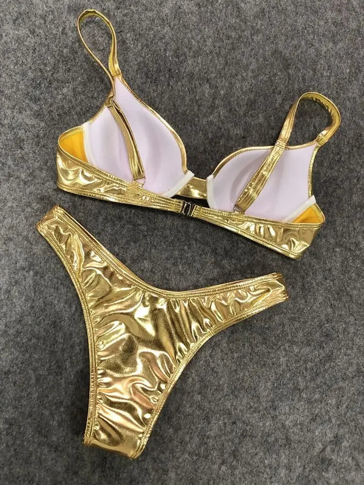 Mimi Metallic Push Up Bikini