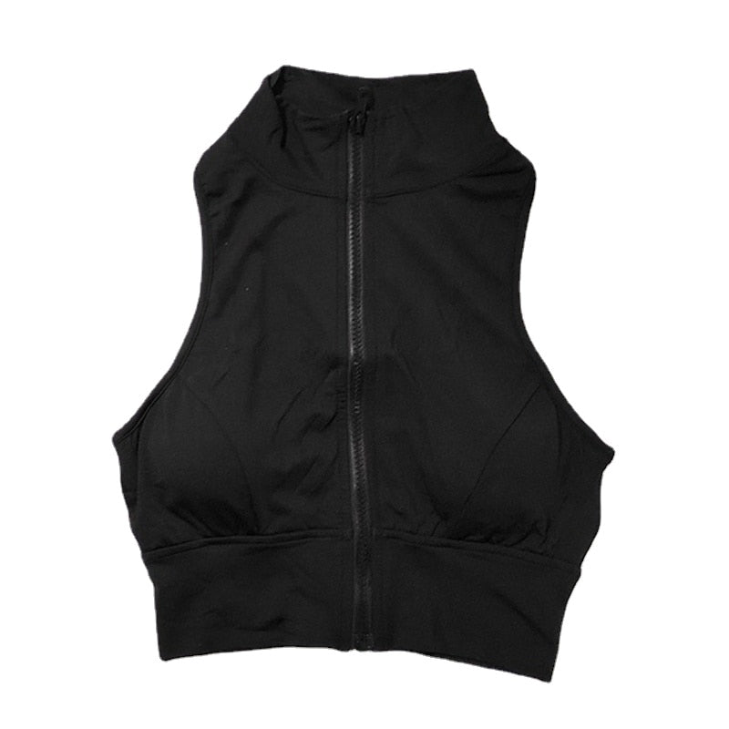 Yoga Top with Zipper Front