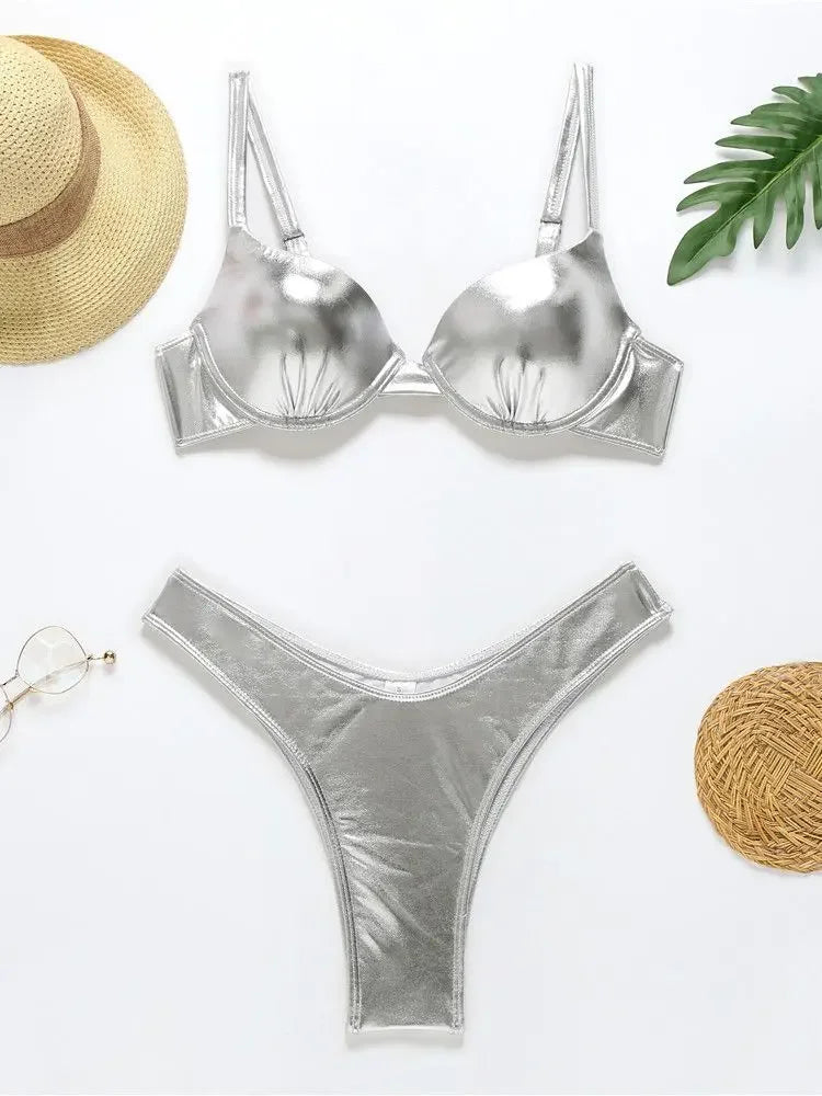 Mimi Metallic Push Up Bikini