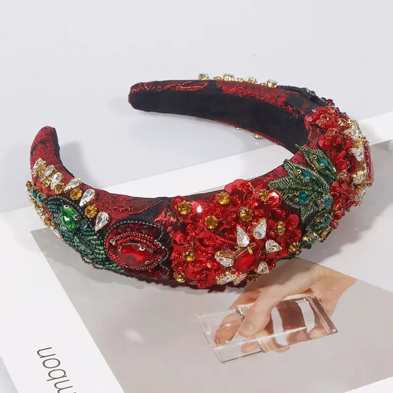 LUX Designer Rhinestone Baroque Headbands