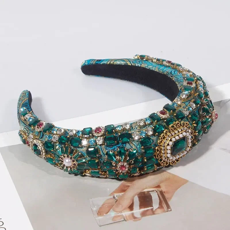 LUX Designer Rhinestone Baroque Headbands