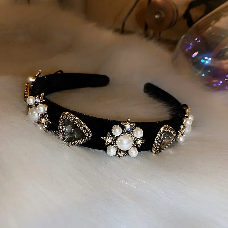 LUX Rhinestone Baroque Hairband