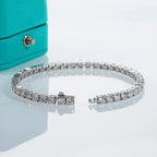 Luxurious 6.5mm 24-29cttw D Color Moissanite Diamond Tennis Bracelet 925 Sterling Silver