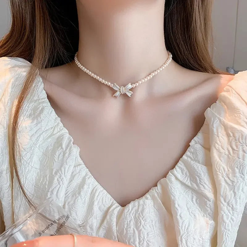 Lux Sassy Pearl Choker Necklace