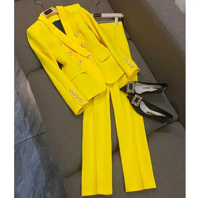 Monaco Blazer & Pantsuit Career Set - LUXLIFE BRANDS