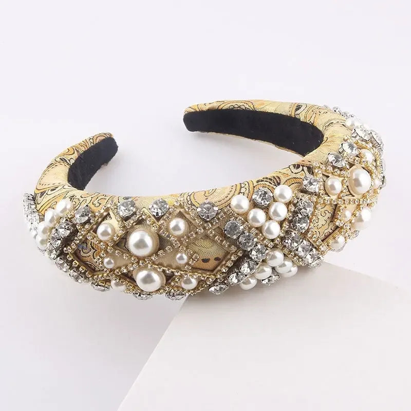 LUX Designer Rhinestone Baroque Headbands