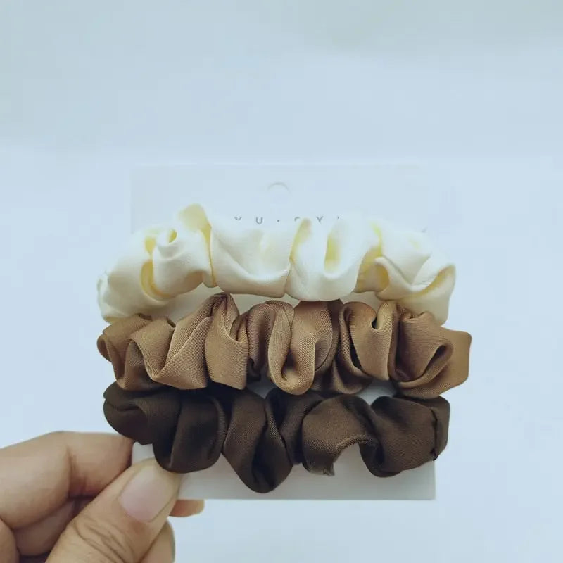 Satin Hair Scrunchies 3Pcs/Set