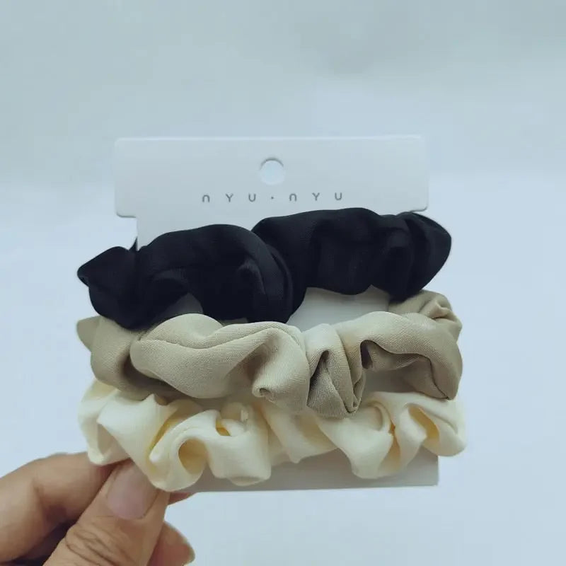 Satin Hair Scrunchies 3Pcs/Set