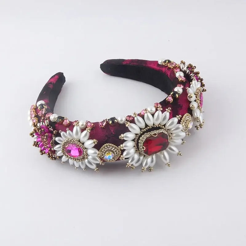 LUX Designer Rhinestone Baroque Headbands