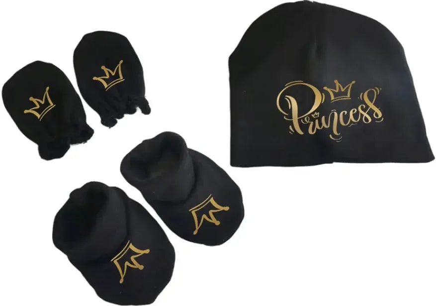 newborn baby photography props cotton beanie with detachable pompom hat beanie bonnet with gloves foot covers princess prince