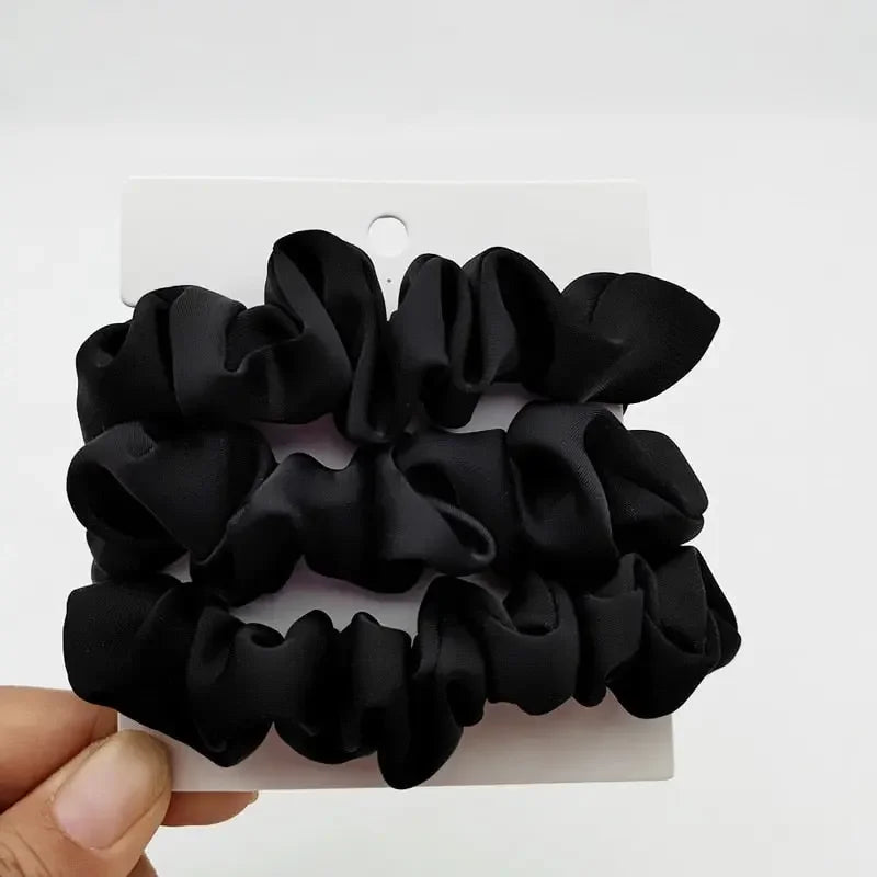 Satin Hair Scrunchies 3Pcs/Set