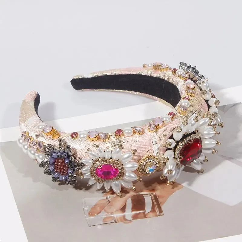 LUX Designer Rhinestone Baroque Headbands