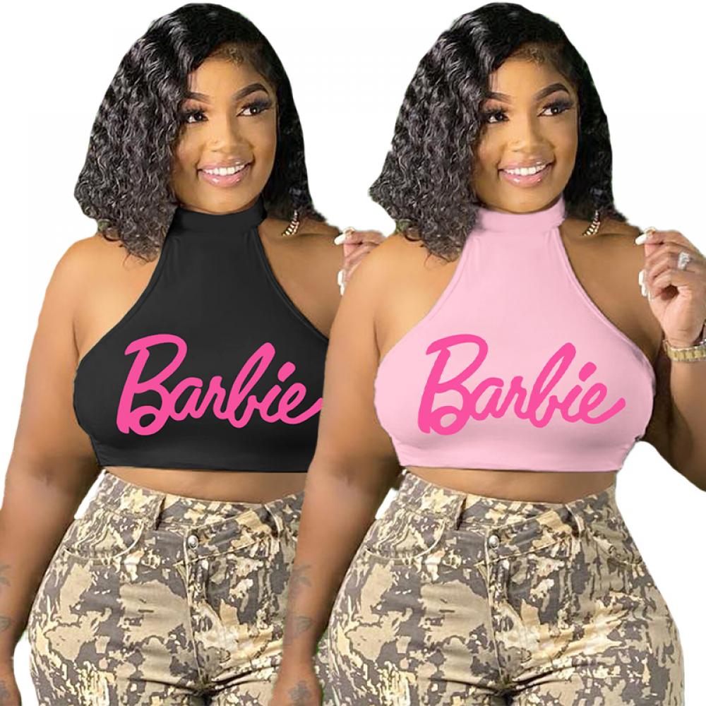Sexy Barbie Girls Summer Camisole Crop Tops Kawaii Anime Fashion Women Sleeveless Tank Top Slim Soft Shorts T-Shirt Vest Gifts