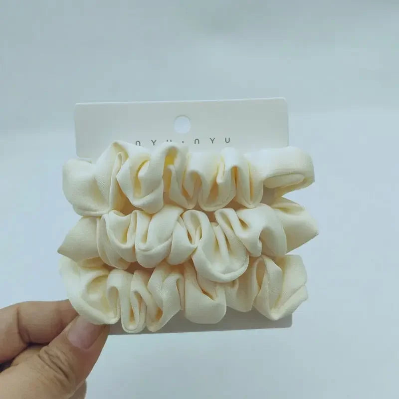 Satin Hair Scrunchies 3Pcs/Set