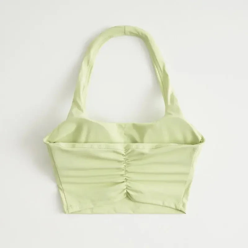 Sexy Halter Padded Athletic Sport Bra Women Backless Workout Gym Yoga Crop Top Fitness Bra with Built In Bra