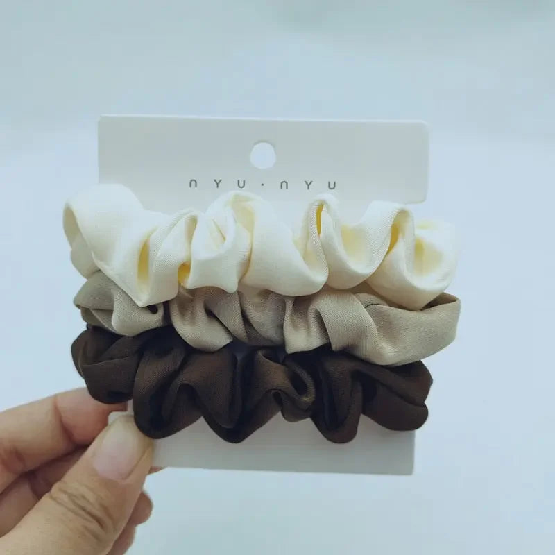 Satin Hair Scrunchies 3Pcs/Set
