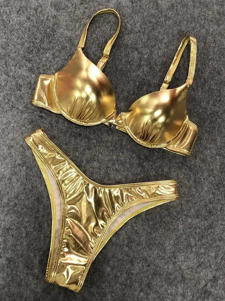 Mimi Metallic Push Up Bikini