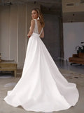 Satin Boho Wedding Dress