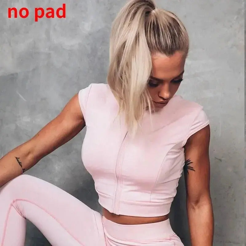 Yoga Top with Zipper Front - LUXLIFE BRANDS