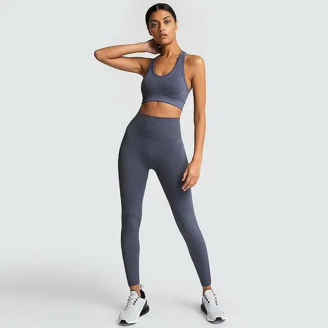 High Waist Yoga Fitness Set - LUXLIFE BRANDS