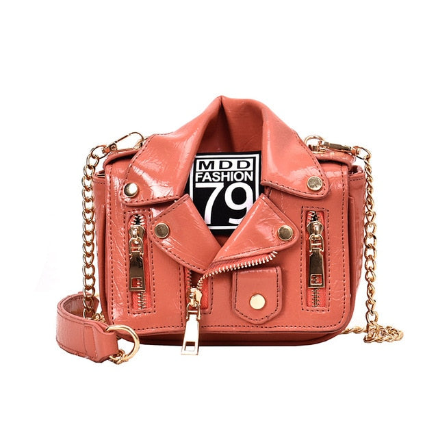 Zipper & Chain Leather Handbag - LUXLIFE BRANDS