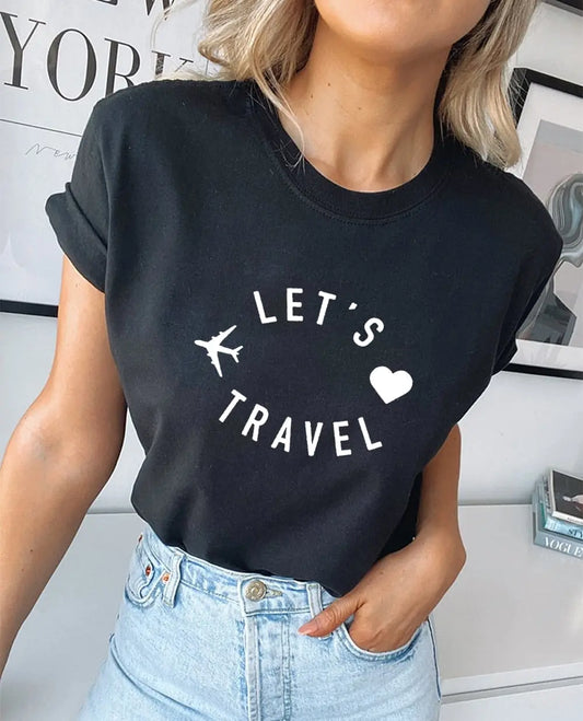 Let's Travel Print Tee - LUXLIFE BRANDS