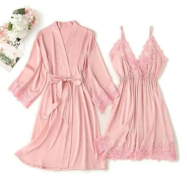 Matching Nightgown & Robe Set - LUXLIFE BRANDS
