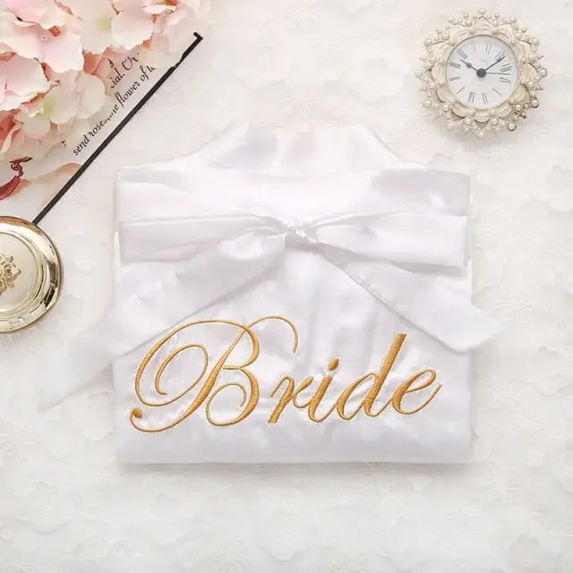 Satin Bride Or Bridesmaid Robe - LUXLIFE BRANDS