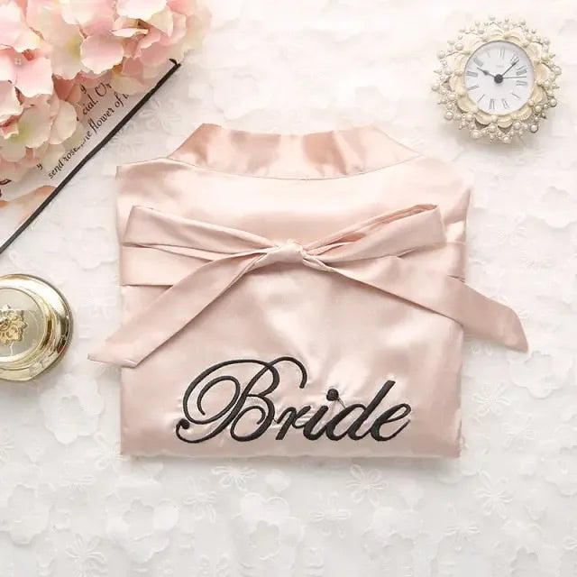 Satin Bride Or Bridesmaid Robe - LUXLIFE BRANDS