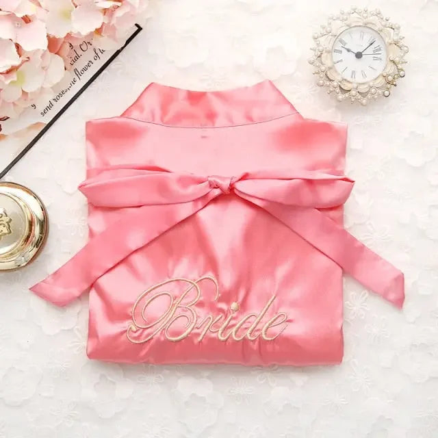 Satin Bride Or Bridesmaid Robe - LUXLIFE BRANDS