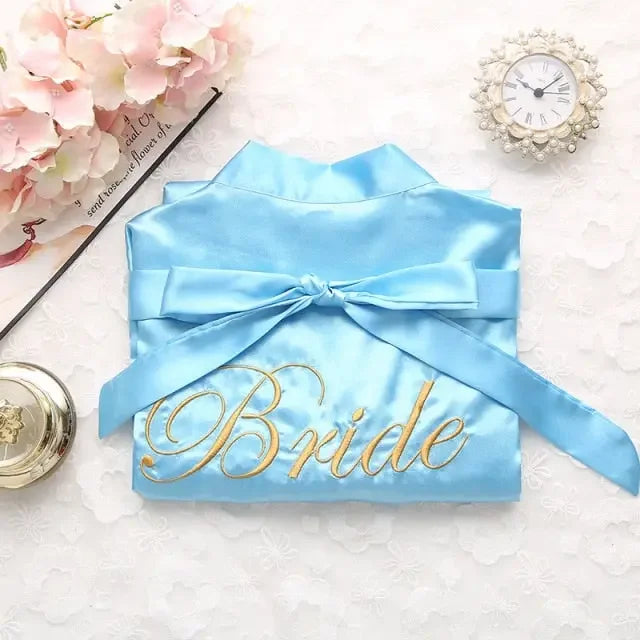 Satin Bride Or Bridesmaid Robe - LUXLIFE BRANDS