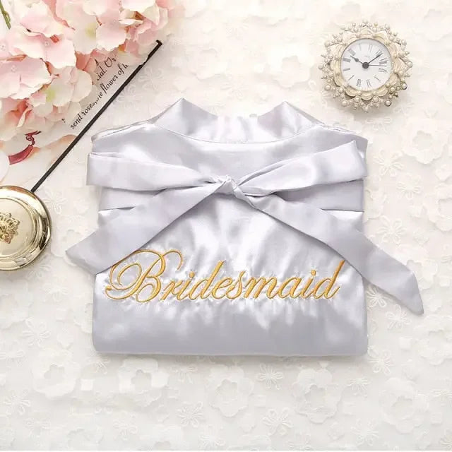 Satin Bride Or Bridesmaid Robe - LUXLIFE BRANDS