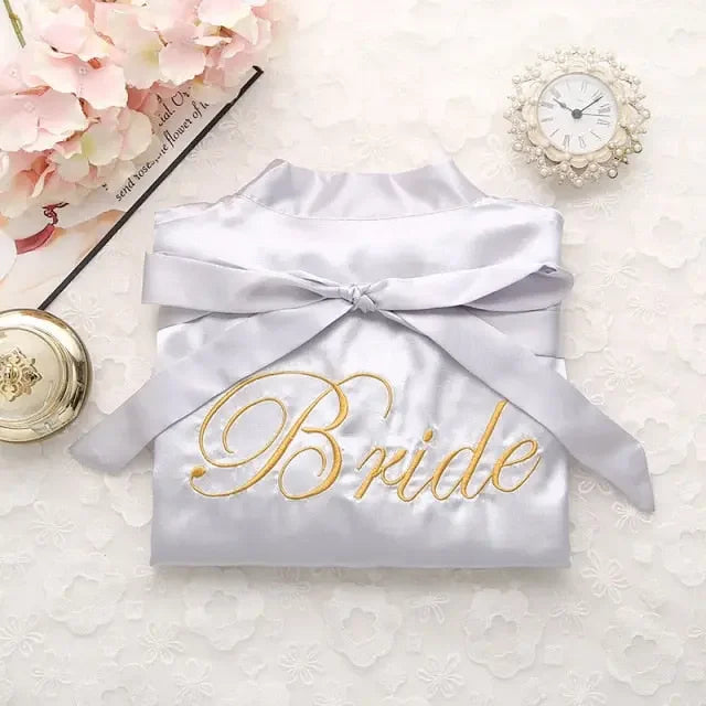 Satin Bride Or Bridesmaid Robe - LUXLIFE BRANDS