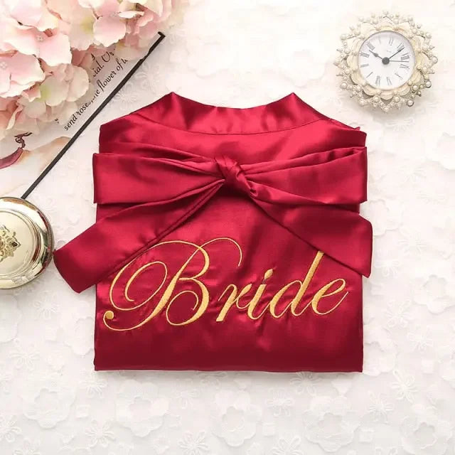 Satin Bride Or Bridesmaid Robe - LUXLIFE BRANDS