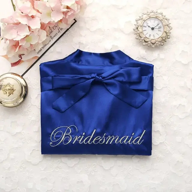 Satin Bride Or Bridesmaid Robe - LUXLIFE BRANDS