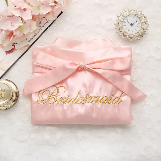 Satin Bride Or Bridesmaid Robe - LUXLIFE BRANDS